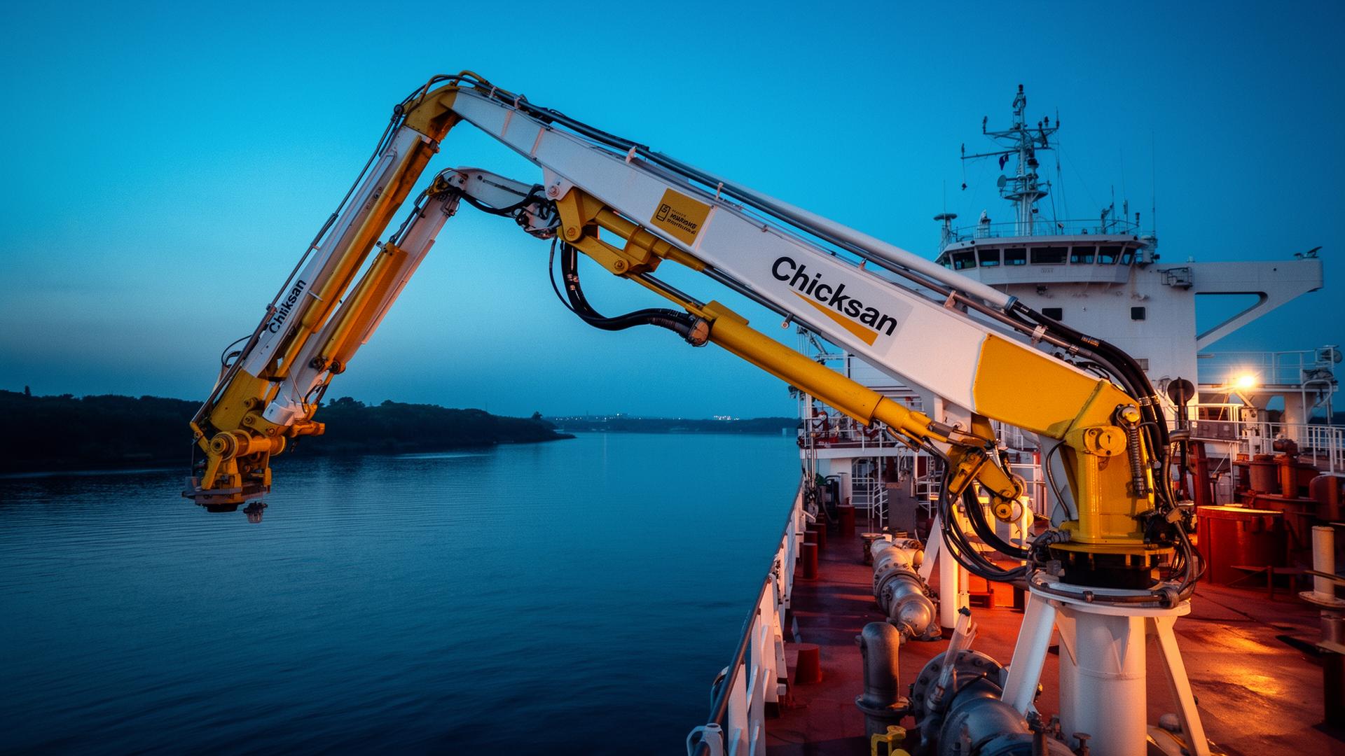 Chiksan loading arm at twilight
