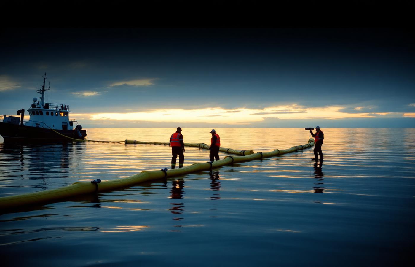 Spill response boom deployment